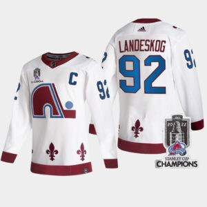 2022 Stanley Cup Champs Gabriel Landeskog 92 Colorado Avalanche White Jersey Reverse Retro - Product Code JKGC-1-1004