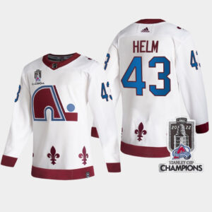 2022 Stanley Cup Champs Darren Helm 43 Colorado Avalanche White Jersey Reverse Retro - Product Code JKGC-1-1003