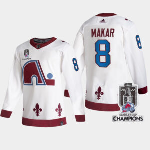 2022 Stanley Cup Champs Cale Makar 8 Colorado Avalanche White Jersey Reverse Retro - Product Code JKGC-1-1001