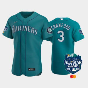 2023 All-Star Game Seattle Mariners 3 J.P. Crawford Aqua Jersey - Product Code JBC-1-5830