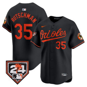 Adley Rutschman 35 Baltimore Orioles 2024 Spring Training Patch Jersey - Black - Product Code JBC-1-1667