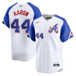 Hank Aaron 44 Atlanta Braves City Connect Retired Jersey - White - Product Code JBC-1-1010