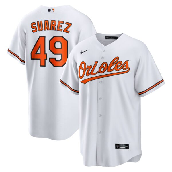 Baltimore Orioles Albert Suarez White Home Jersey - Product Code JBC-1-1925