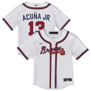 Toddler Atlanta Braves Ronald Acuna Jr. White 2.0 Player Jersey - Product Code JBC-1-1006